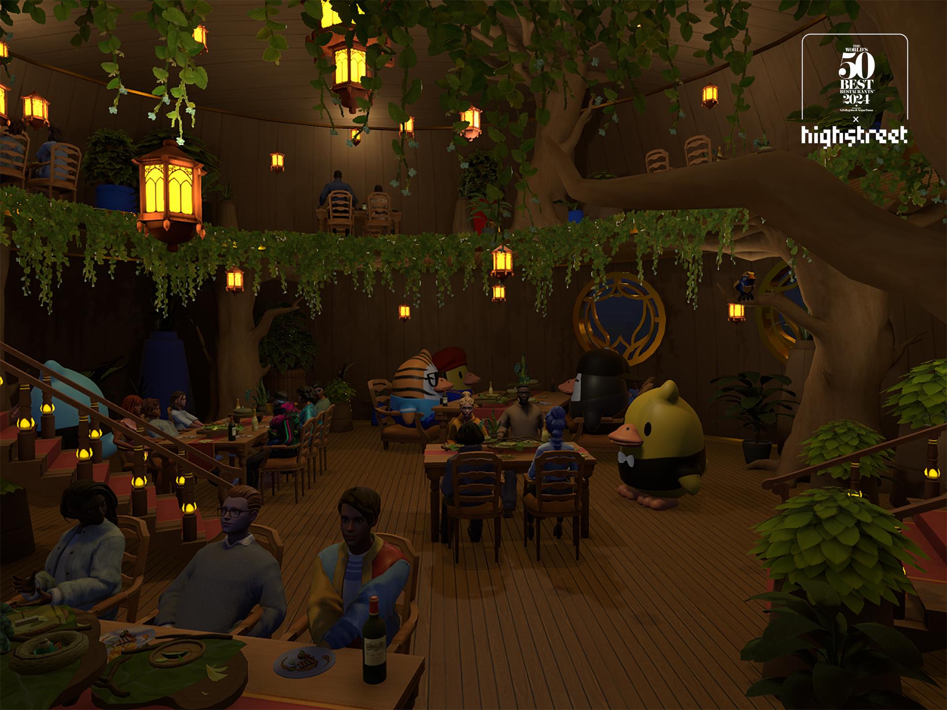 a screenshot of a restaurant in VR