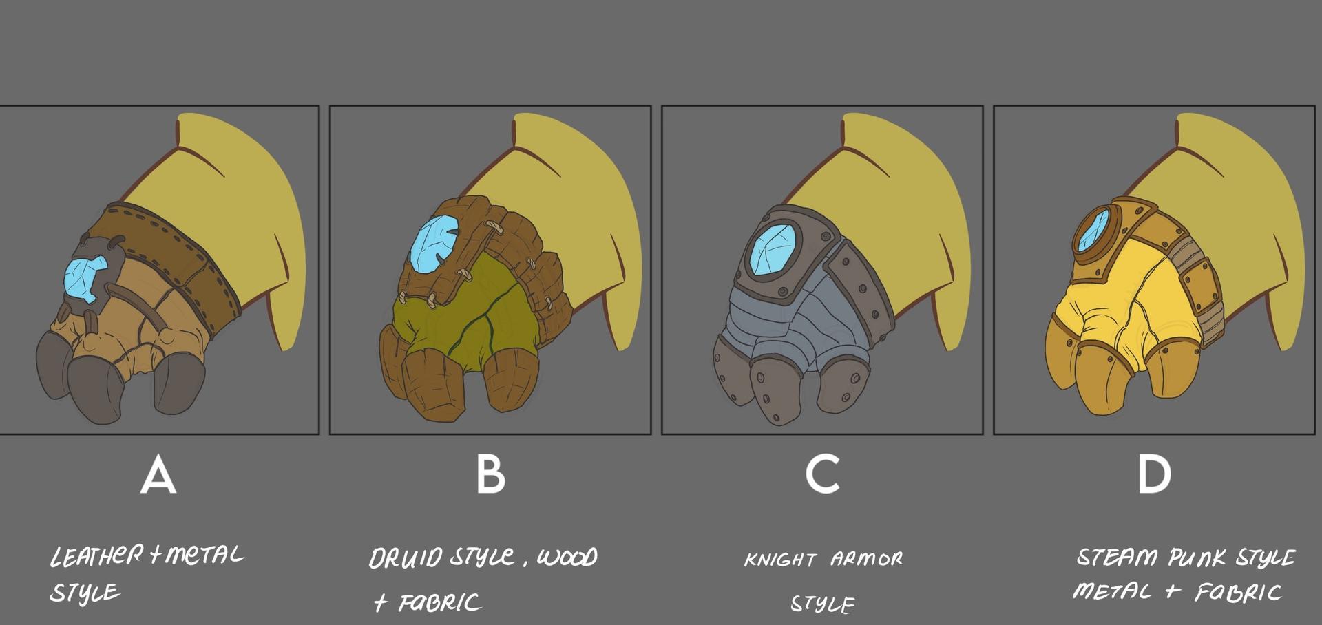 concept art of gloves